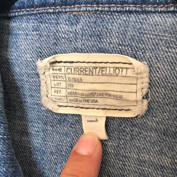 Current/Elliott denim vest in super loved wash - Picture 5 of 6